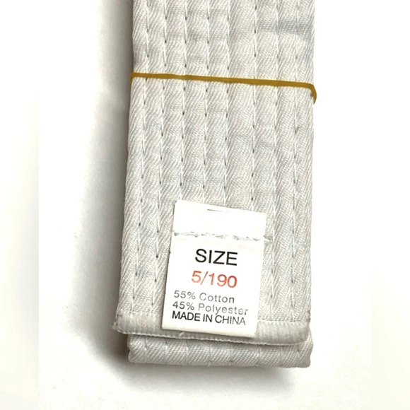 White Martial  Arts Uniform Belt - Picture 2 of 2